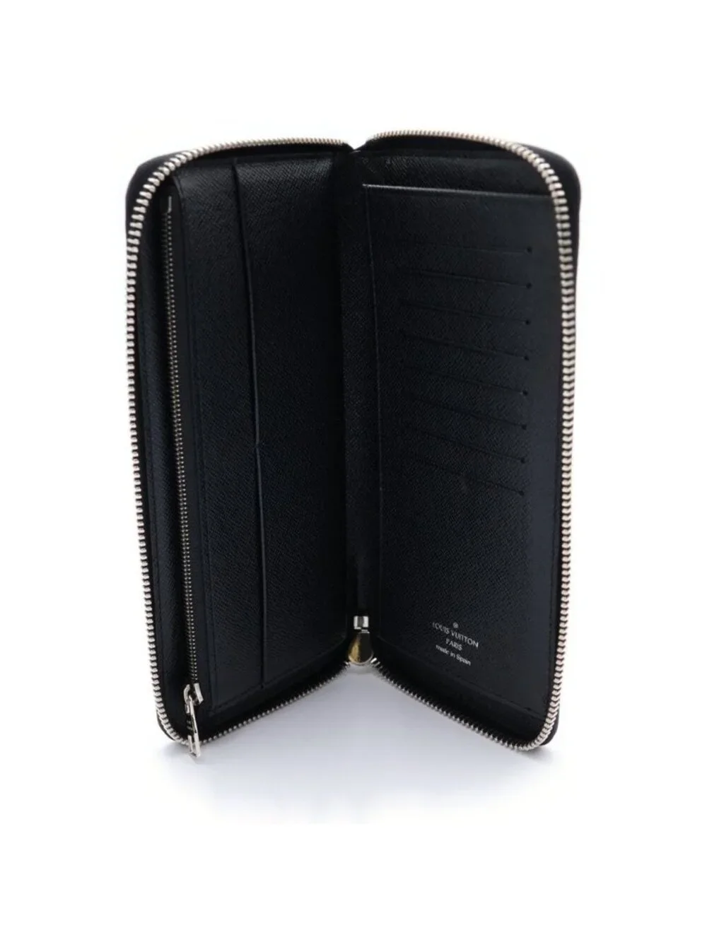 Louis Vuitton Damier Zippy Wallet Zip Around Black